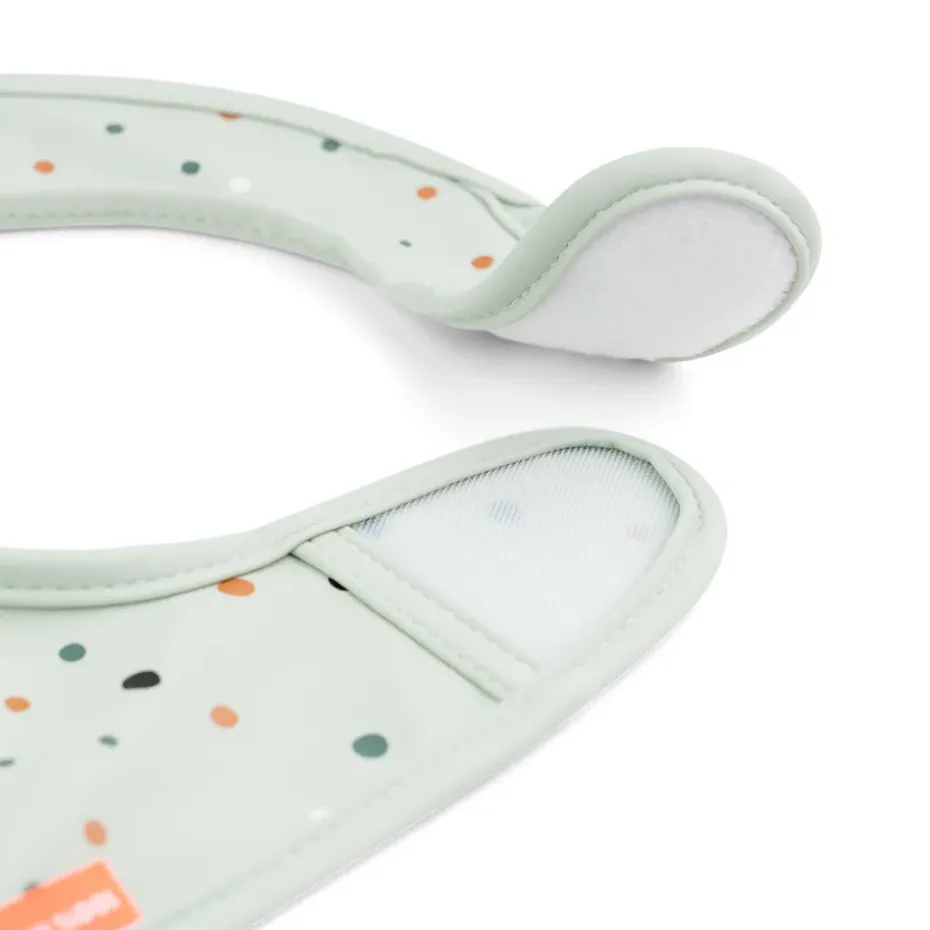 Croco slabbetje met klittenband 2-pack, Green