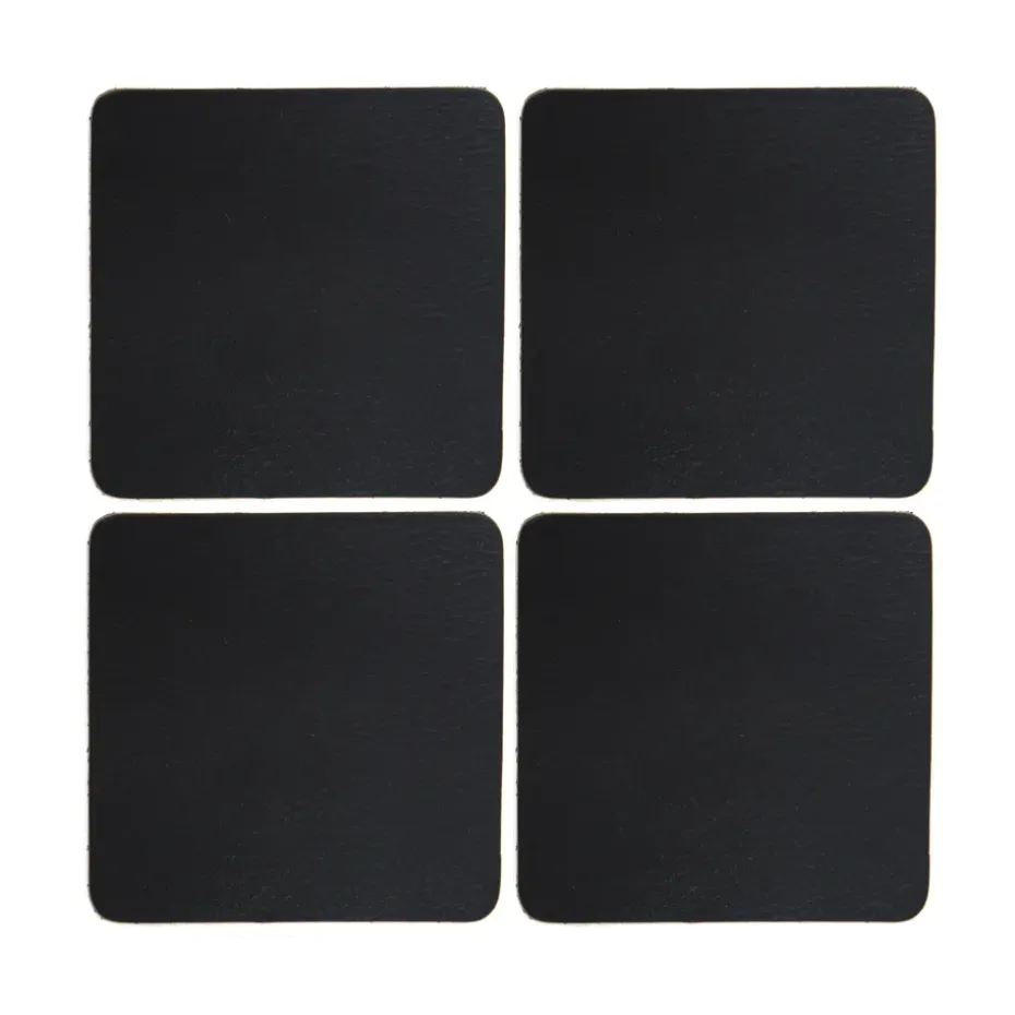 Cuba glasonderzetters 4-pack, Black