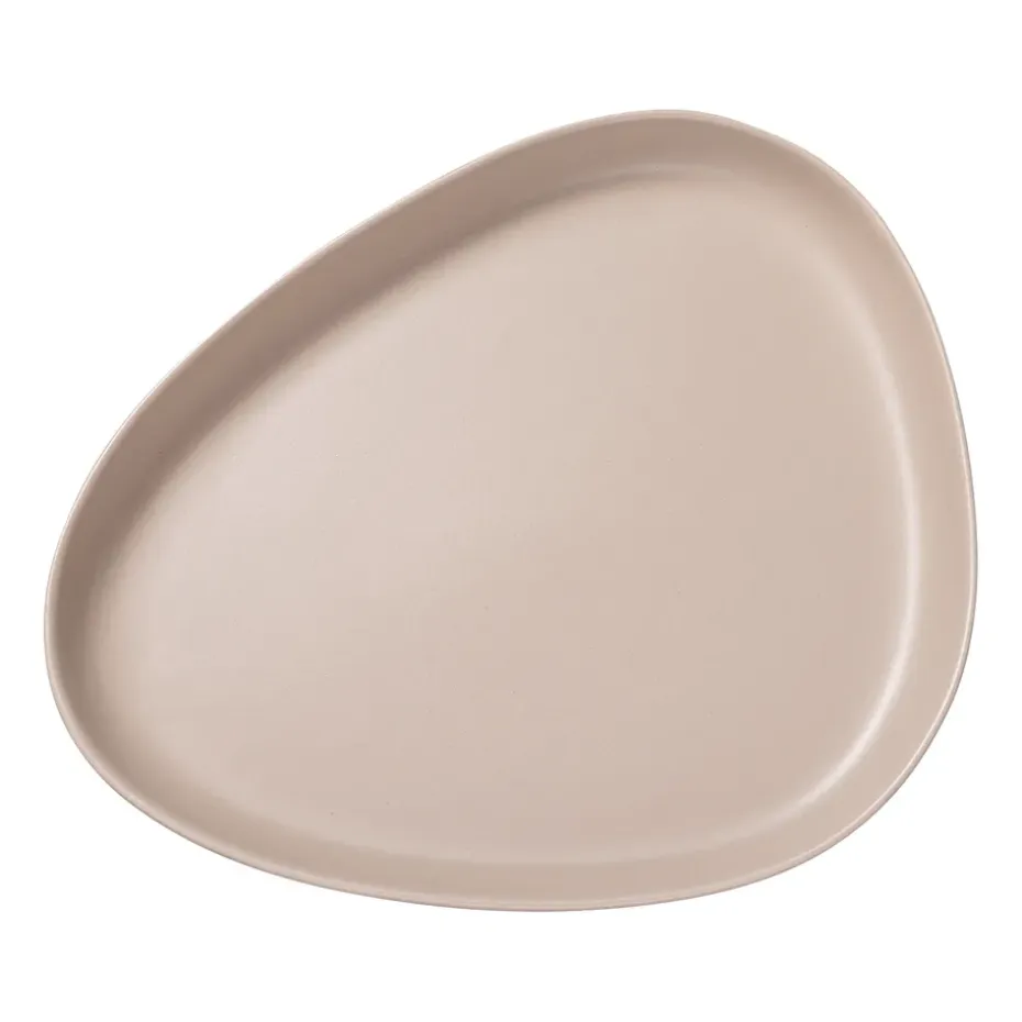 Curve Stoneware serveerschaal 30x35 cm, Sand