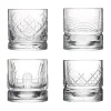 Dandy whiskeyglas 4-delig, Transparant