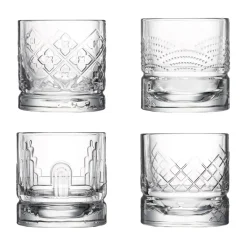 Dandy whiskeyglas 4-delig, Transparant