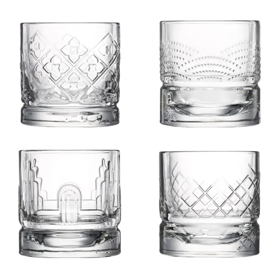 Dandy whiskeyglas 4-delig, Transparant