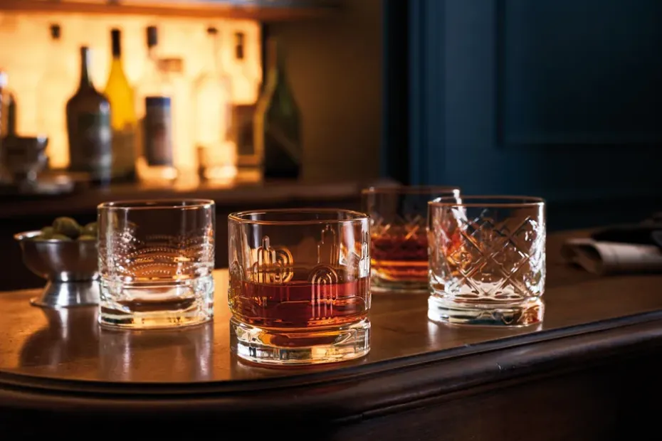 Dandy whiskeyglas 4-delig, Transparant