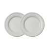 Daria bordje Ø18 cm 2-pack, Cotton white shiny