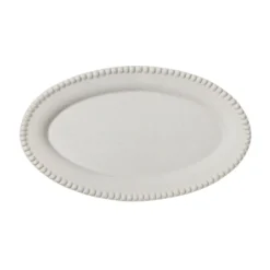 Daria serveerschotel 35 cm aardewerk, Cotton white
