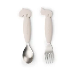 Deer Friends Easy-grip bestekset 2-delig, Sand