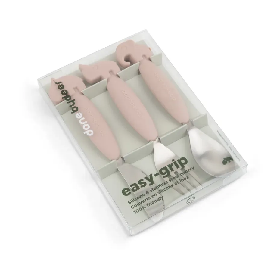 Deer Friends Easy-grip bestekset 3-delig, Powder