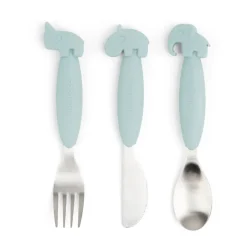 Deer Friends Easy-grip bestekset 3-delig, Blue