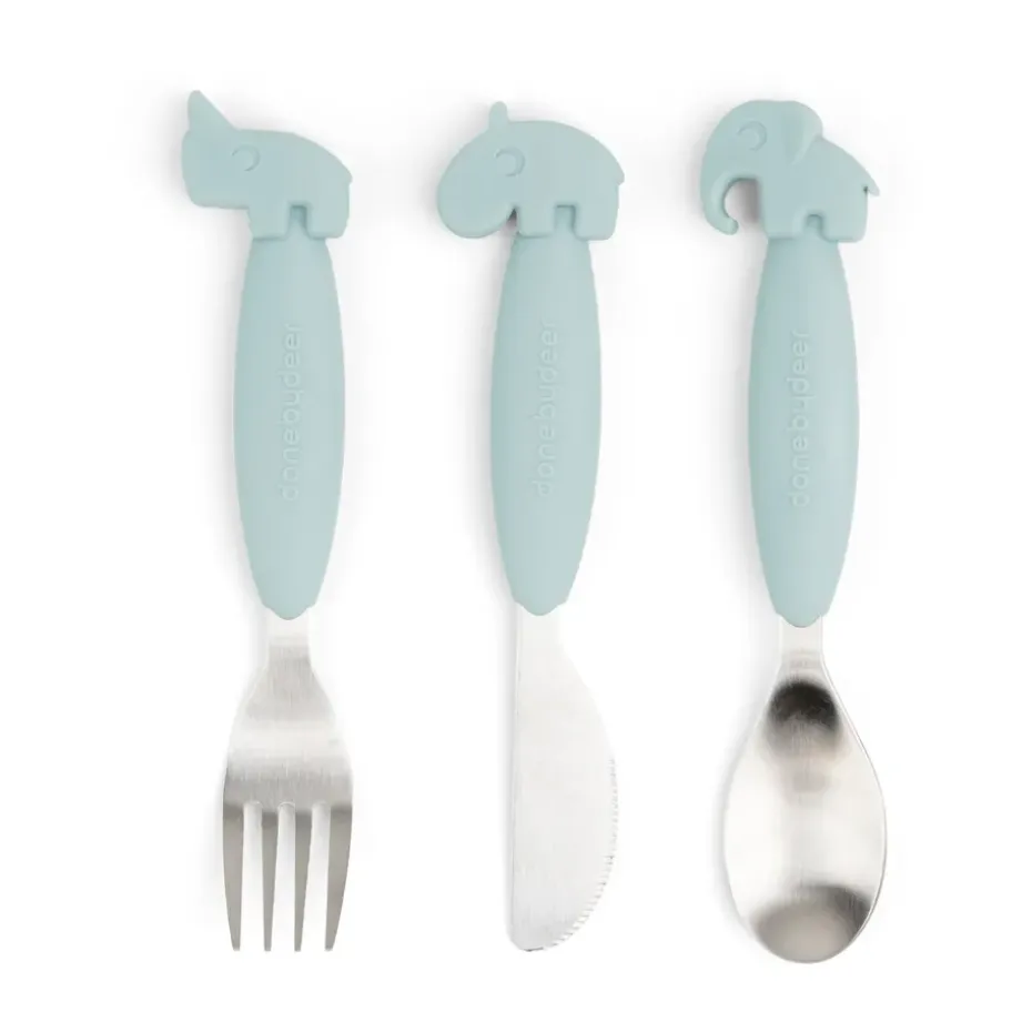 Deer Friends Easy-grip bestekset 3-delig, Blue