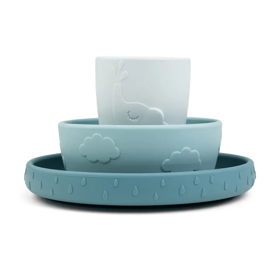 Deer Friends Stick&Stay kinderservies 3-delig, Blue