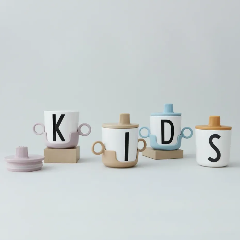 Design Letters drinktuit/deksel voor melamine beker, Mustard