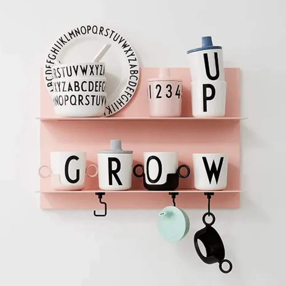 Design Letters drinktuit/deksel voor melamine beker, blauw