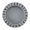 Design Letters Eat&Learn diep bord, Grijs