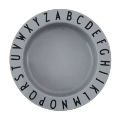 Design Letters Eat&Learn diep bord, Grijs