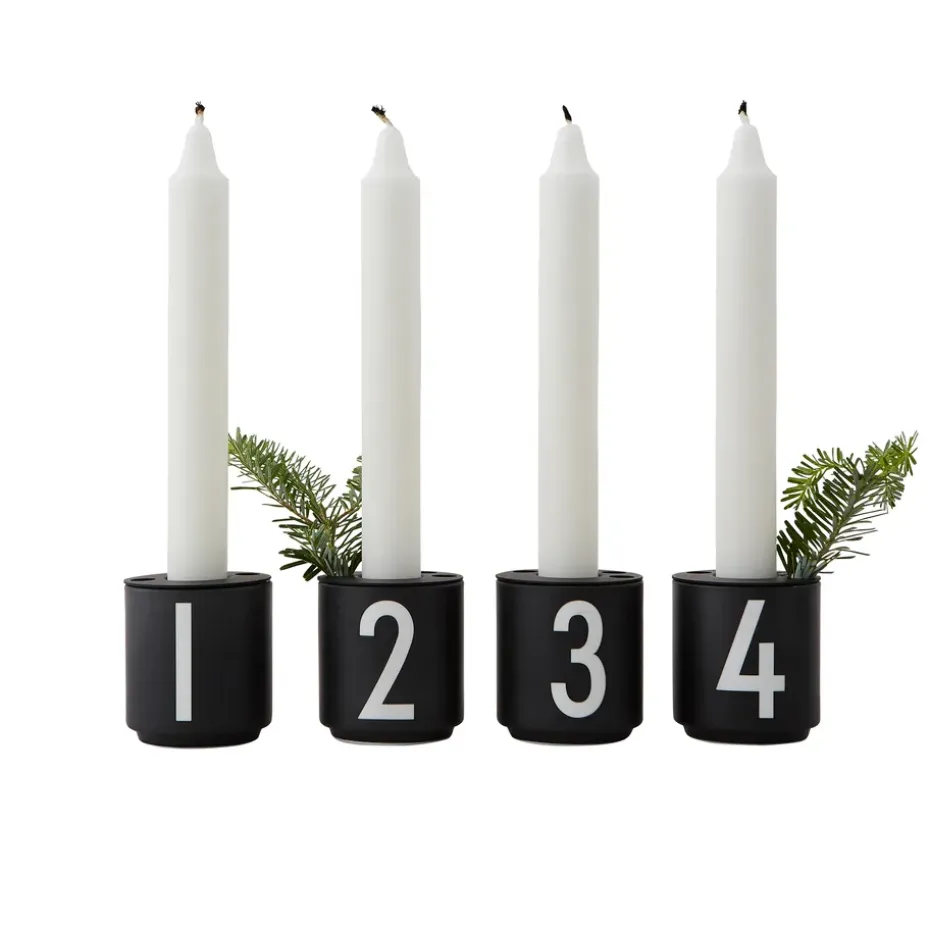 Design Letters espressokopjes 4-pack zwart, Black