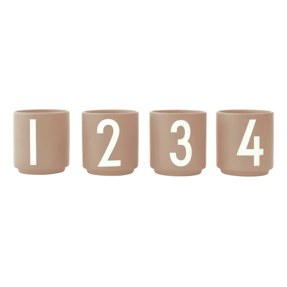 Design Letters espressokop 4-pack, Beige