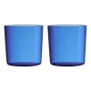 Design Letters Kids Eco drinkglas 2-pack, Blue