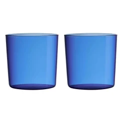 Design Letters Kids Eco drinkglas 2-pack, Blue