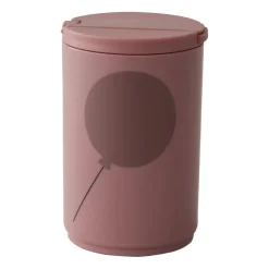 Design Letters thermosmok met rietje 33 cl, Ash rose