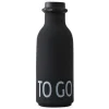 Design Letters TO GO drinkfles, Zwart