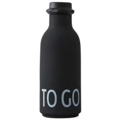 Design Letters TO GO drinkfles, Zwart