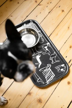 Dogs serveerplaat 22x43 cm, Black-white