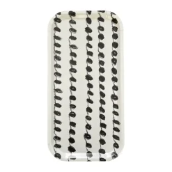 Dot dienblad 22x43 cm, Black-white