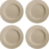 Dots bord 28 cm 4 stuks, Beige