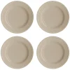 Dots klein bord 22 cm 4 stuks, Beige