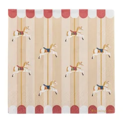 Draaimolen servet 33x33 cm 20-pack, Natuur