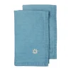 Eden denim stoffen servet 45x45 cm 2-pack, Blauw