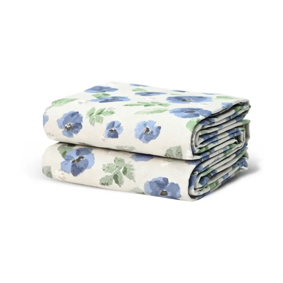 Eden gewaxte doek 150x250 cm, Blauw