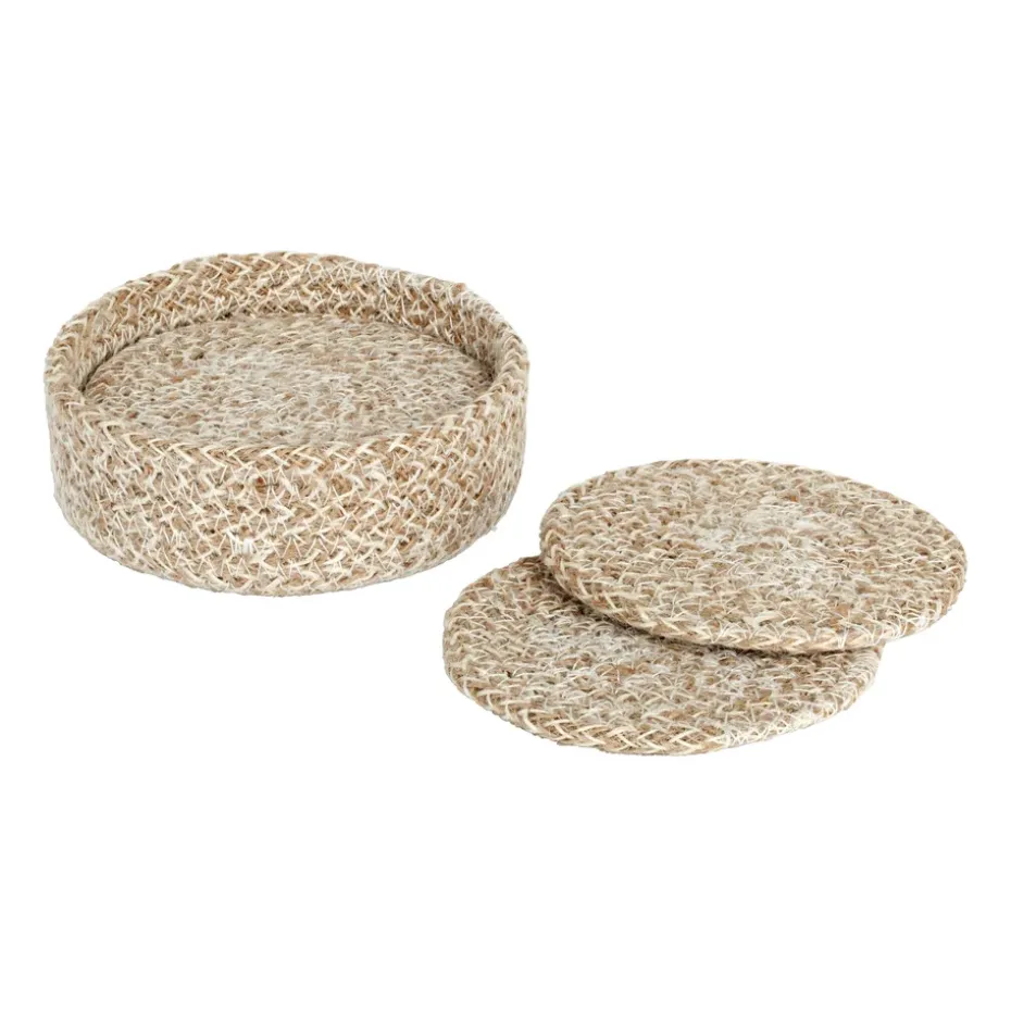 Ella glasonderzetters Ø10,5 cm 6-pack, Beige