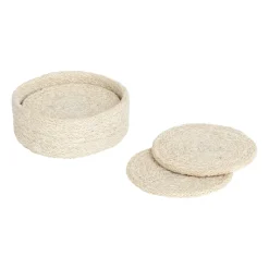 Ella glasonderzetters Ø10,5 cm 6-pack, Pure white