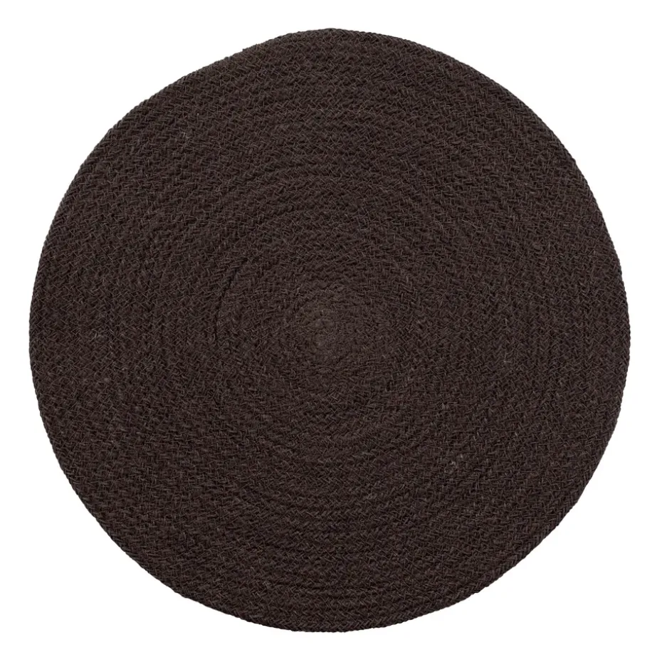 Ella placemat Ø38 cm, Zwart-bruin