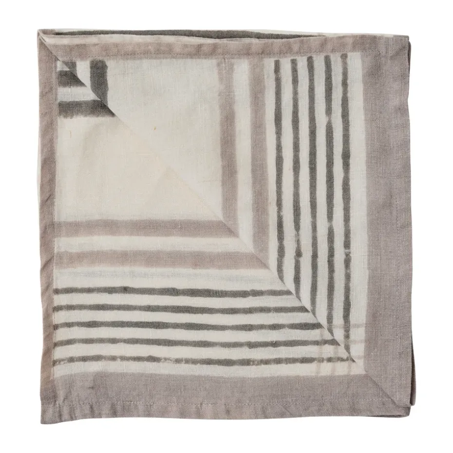 Ella servet 50x50 cm, Grey checkered