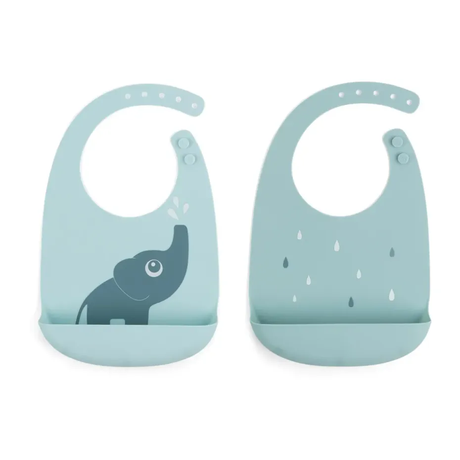 Elphee slabbetje 2-pack, Blauw