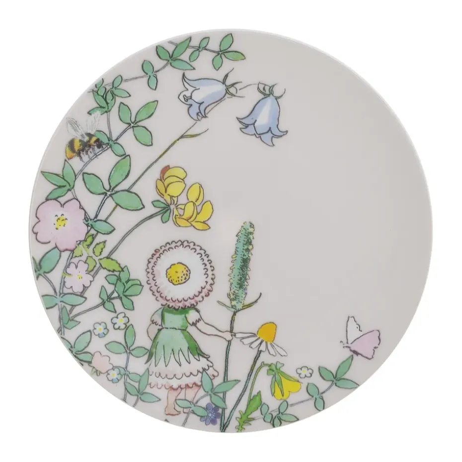 Elsa Beskow Blomsterfesten bord Ø20 cm, Multi