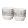Emilia eierdop 4 cl 2-pack, Zwart-wit