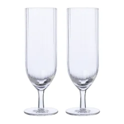 Ernst champagneglas geribbeld 2-pack, Klaar