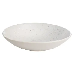 Ernst diep bord 22 cm, Gestippeld-wit