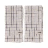 Ernst servetten 2-pack geruit 40x40 cm, Blauw-beige