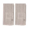 Ernst servetten 2-pack gestreept 40x40 cm, Zwart-beige