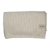 Ernst tafelkleed smalle strepen 145x300 cm, Beige-wit