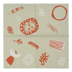Figures servet 20-pack, Beige-red