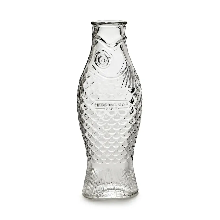 Fish & Fish glazen fles 85 cl, Transparent