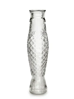 Fish & Fish glazen fles 85 cl, Transparent