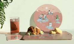 Fiske Moomin zomer 2022 dienblad 20x27 cm, Roze