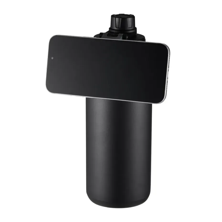 Flory waterfles dubbelwandig mobielmagnet 0,9 L, Zwart-paars