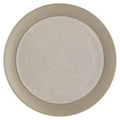 Fossil bordje Ø21 cm, Beige